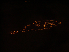 Das Lichtermeer am Abend, von der Brücke aus gesehen